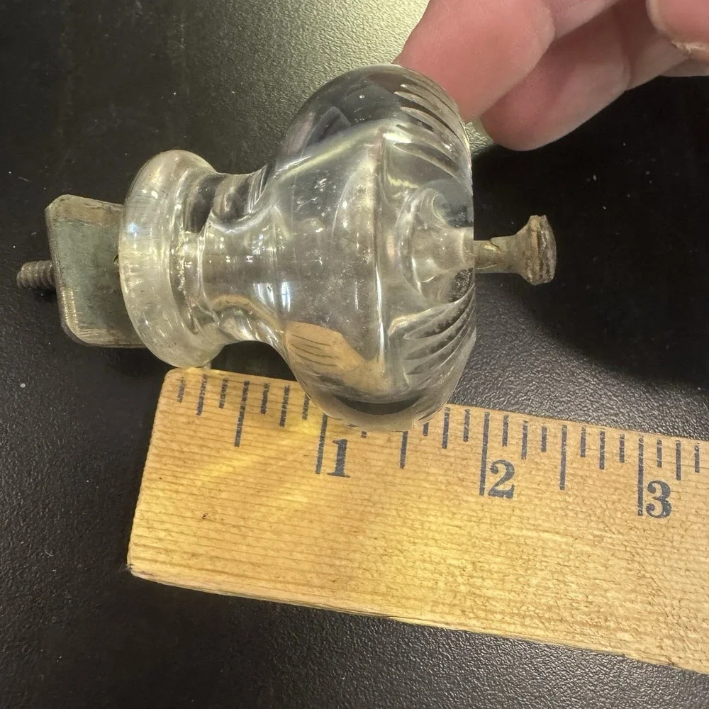 Vintage 2 Inch Round Glass Dresser Drawer Knobs ‎ 1.5